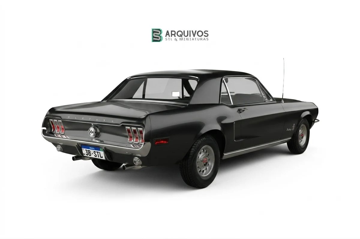Modelo 3D STL - Ford Mustang 1968 Hardtop — foto 7